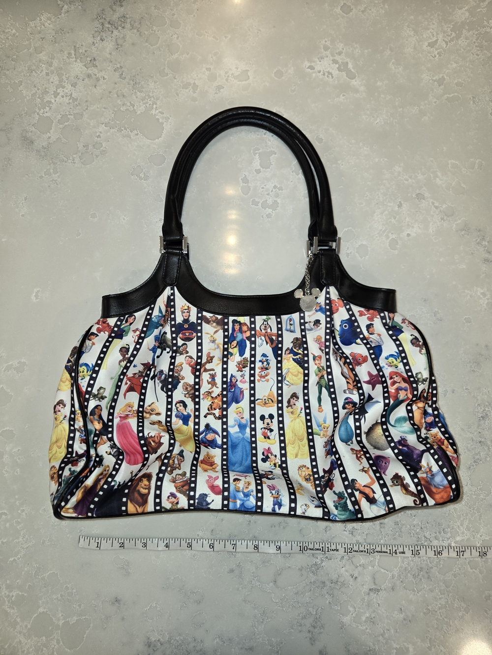 Disney Princess Print Dome Tote Bag with Black Trim